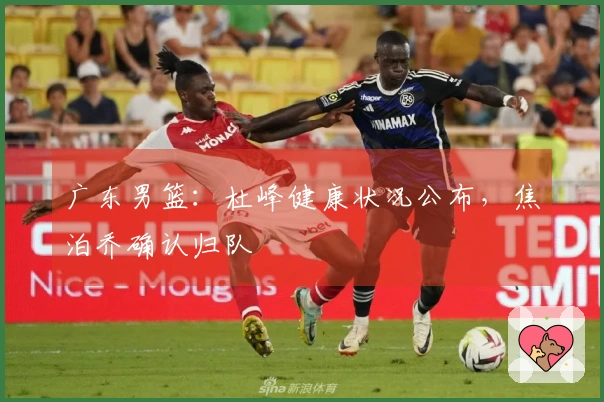 广东男篮：杜峰健康状况公布，焦泊乔确认归队